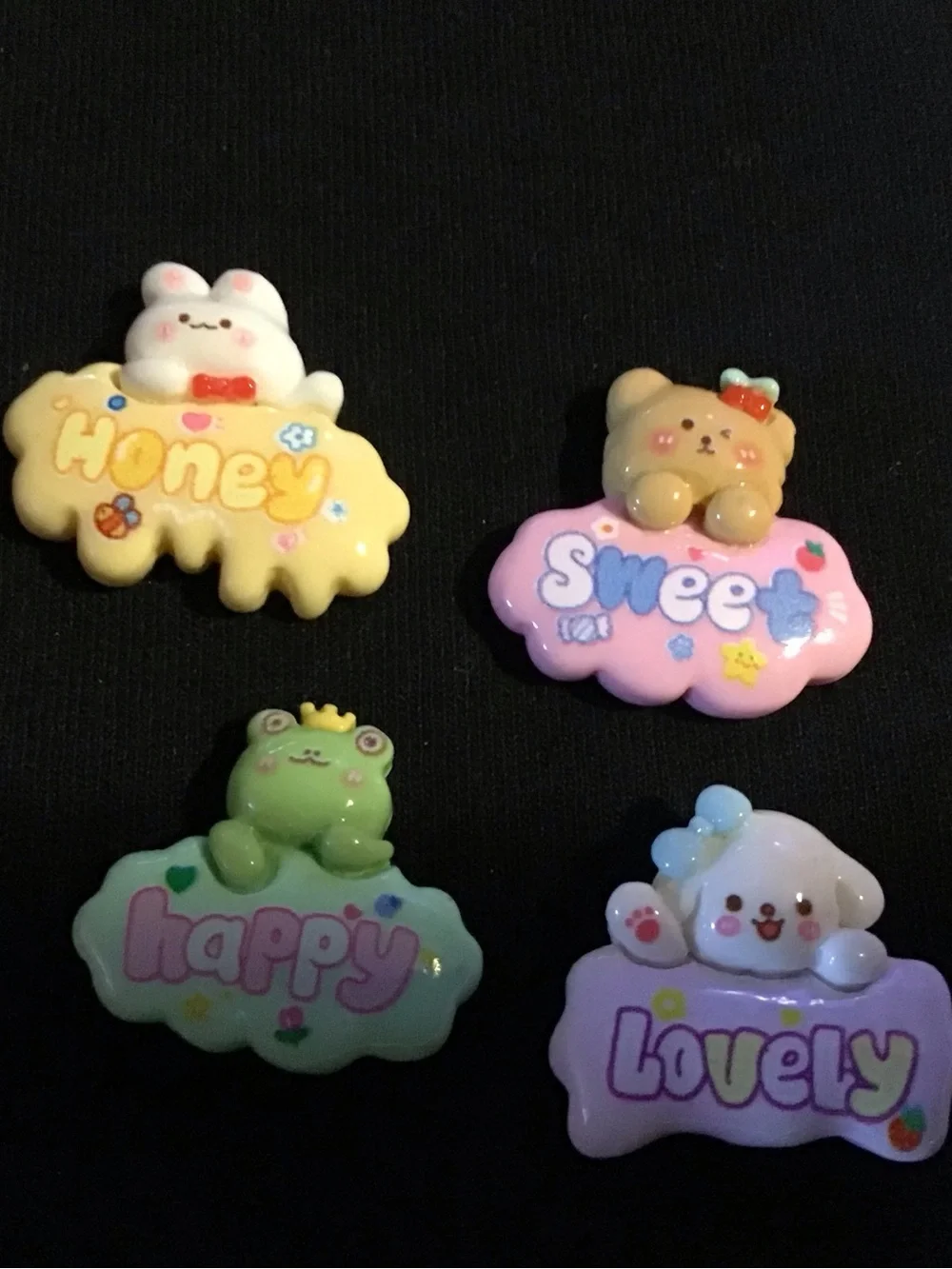 Cute Multicolor mini magnet set- Honey, Sweet, Happy, Lovely